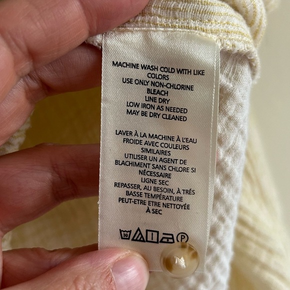 Anthropologie Cream Gauzy Pullover Top Size XS - Picture 5 of 7